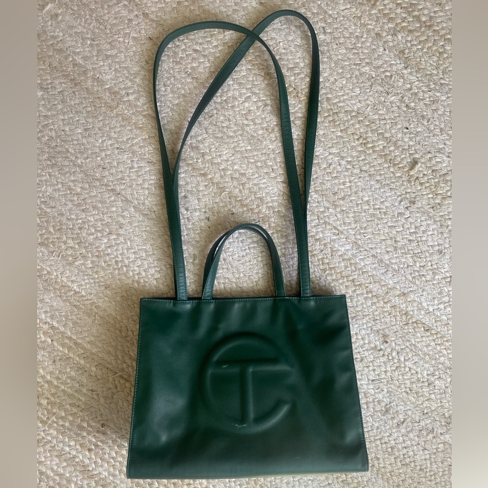 TELFAR SHOPPING BAG DARK OLIVE MEDIUM